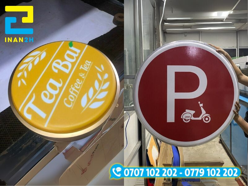 Biển hộp đèn mica hút nổi tạo hiệu ứng 3D độc đáo