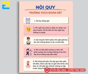 Mau Bang Noi Quy Lop Hoc Thcs