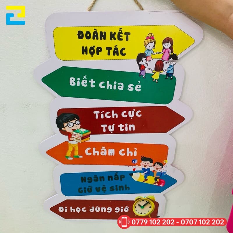 Mau Bang Noi Quy Lop Hoc Mam Non