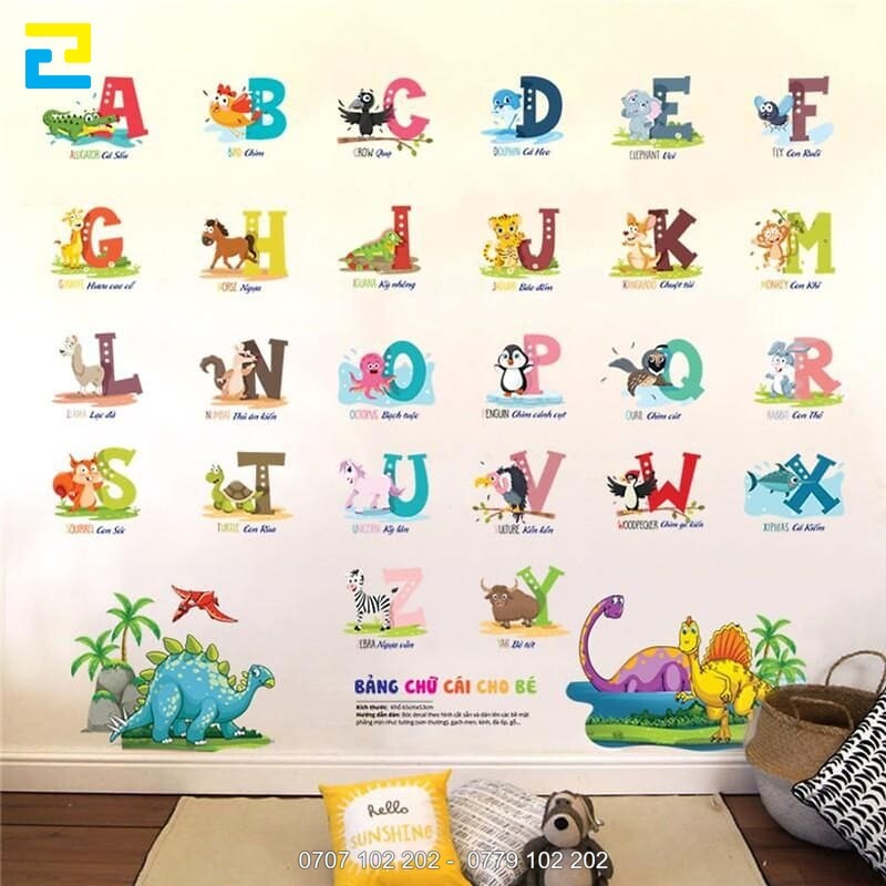 Mau Decal Dan Tuong Mam Non Bang Chu Cai