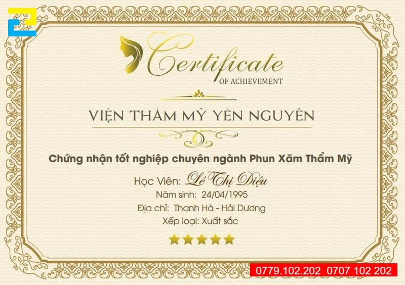 Mau In Bang Khen So 1