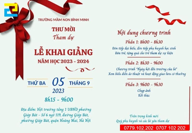 Noi Dung Trong Giay Moi Khai Giang