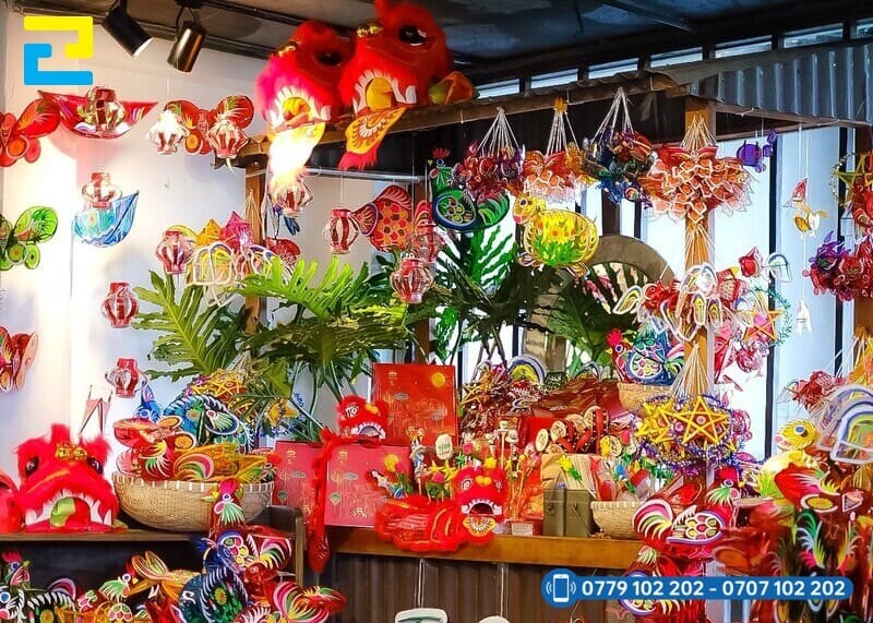 Trang Tri Trung Thu Quan Ca Phe Goi Y