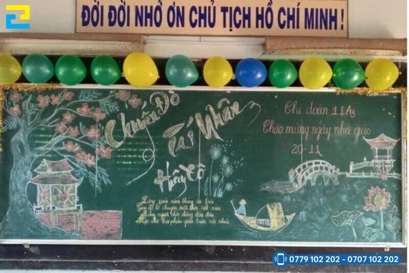 Mau 9 Trang Tri Bang Lop Hoc 20 11