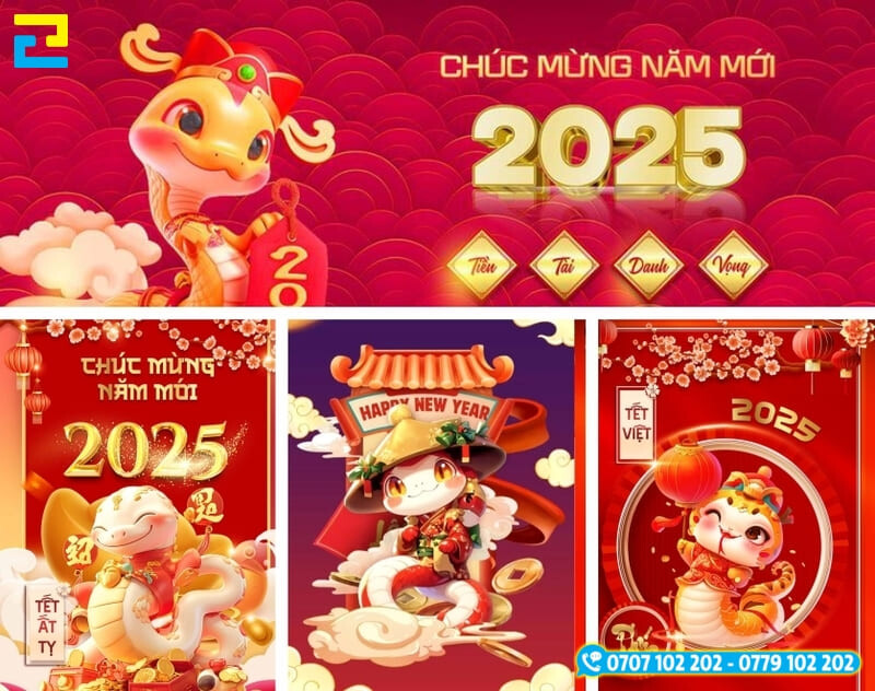 Poster Banner Trang Tri Tet Van Phong