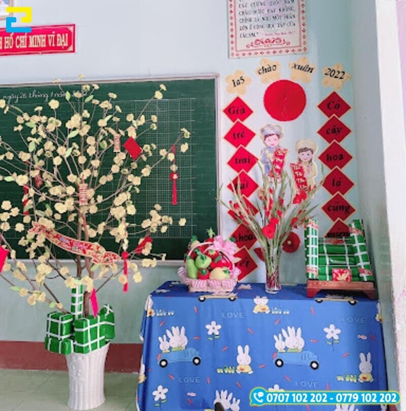 Trang Tri Tet Lop Hoc Bang Banh Chung 2