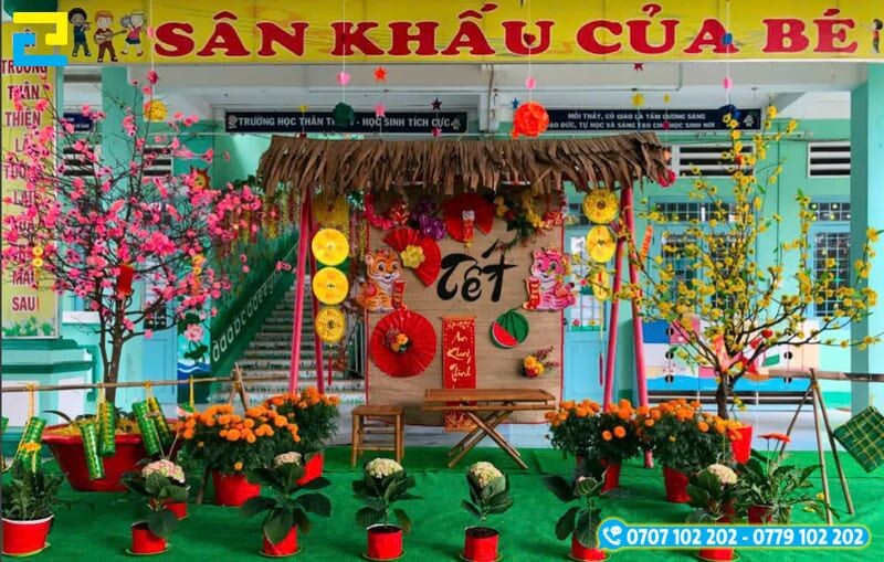 Trang Tri Tet Truong Mam Non 1