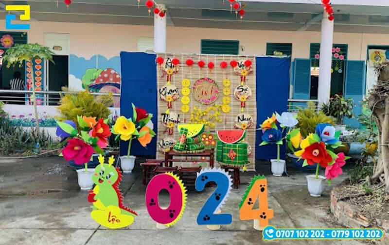 Trang Tri Tet Truong Mam Non 3