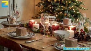 Y Tuong Trang Tri Ban Tiec Giang Sinh