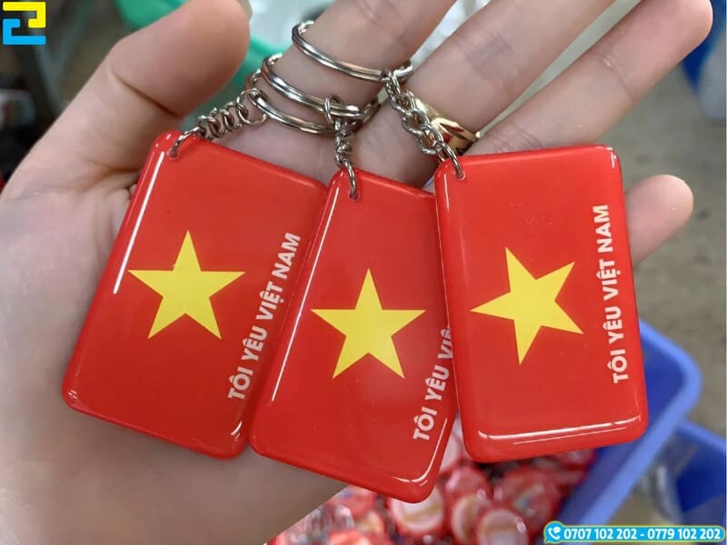 Moc Khoa Mica In Hinh La Co Viet Nam