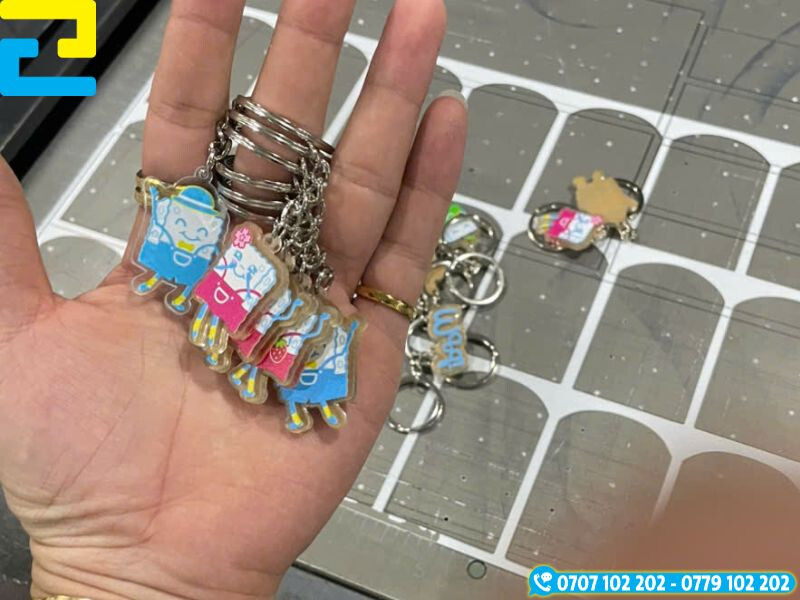 Móc khoá in uv dễ thương