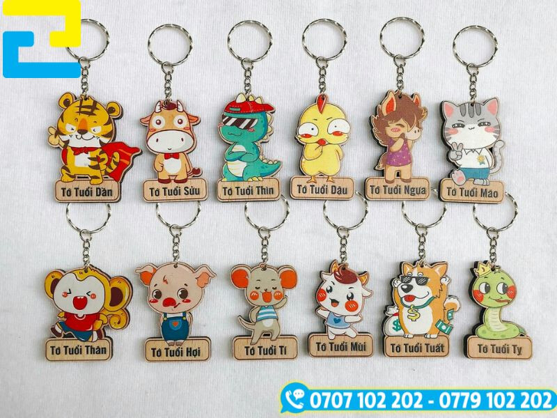 Moc Khoa 12 Con Giap Chat Lieu Go