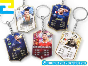 Báo giá in móc khóa cầu thủ bóng đá