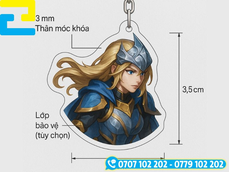 Cấu tạo của móc khóa liên quân