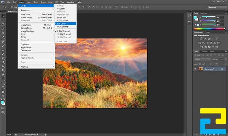 Hệ màu Lab là một chế độ màu có trong phần mềm thiết kế đồ họa Photoshop