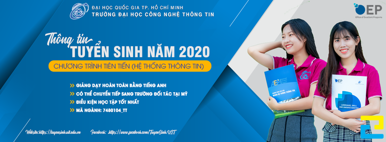 Mẫu băng rôn thông báo tuyển sinh Đại học Công Nghệ Thông Tin