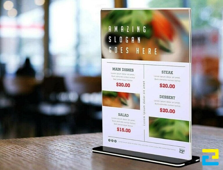 In banner bằng Mica cao cấp, sang trọng