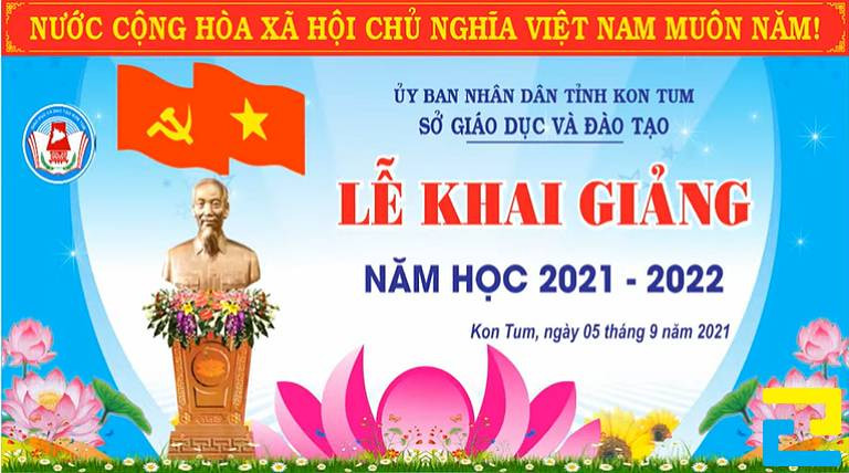 Backdrop khai giảng, tất niên