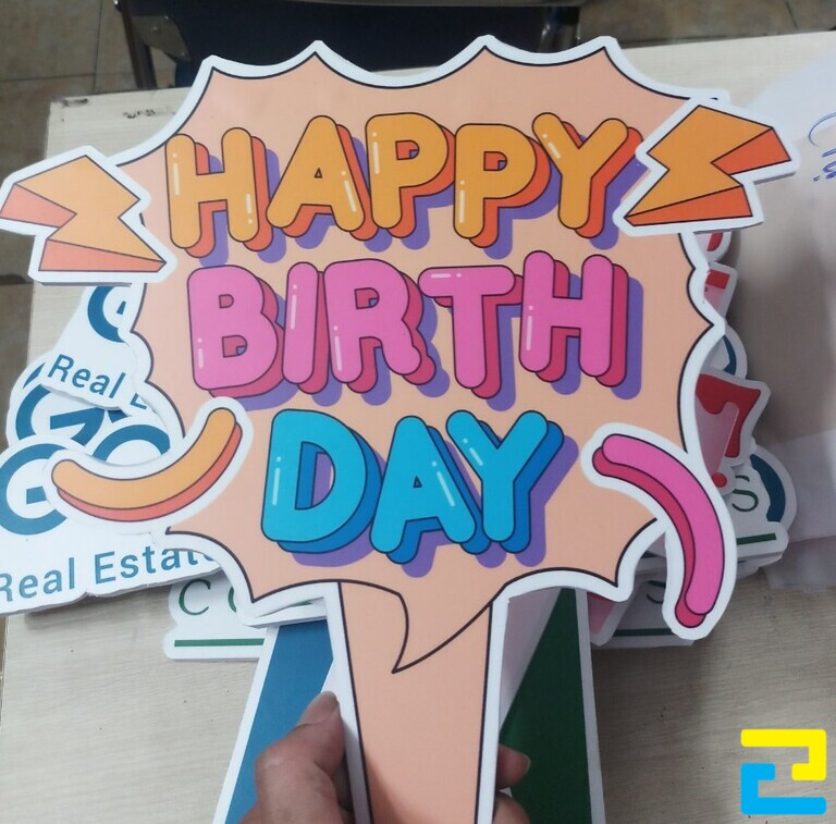 Mẫu Hashtag mừng sinh nhật in chữ Happy Birthday độc đáo