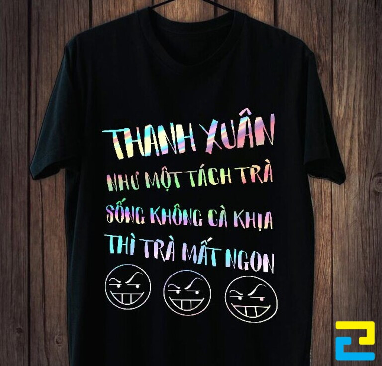 In phản quang sử dụng máy ép nhiệt để ép decal lên vải