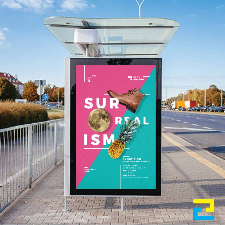 In poster ngoài trời