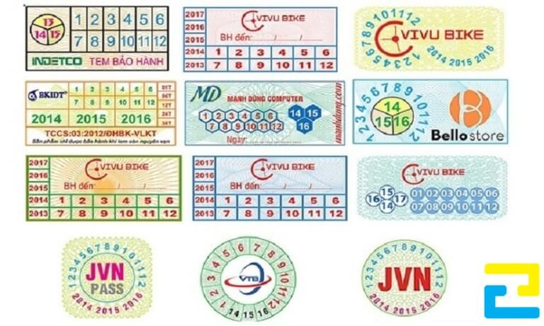 Mẫu tem nhãn in trên decal vỡ