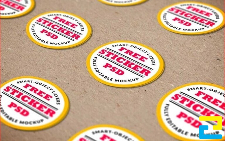 Mẫu logo dán bằng Decal giấy