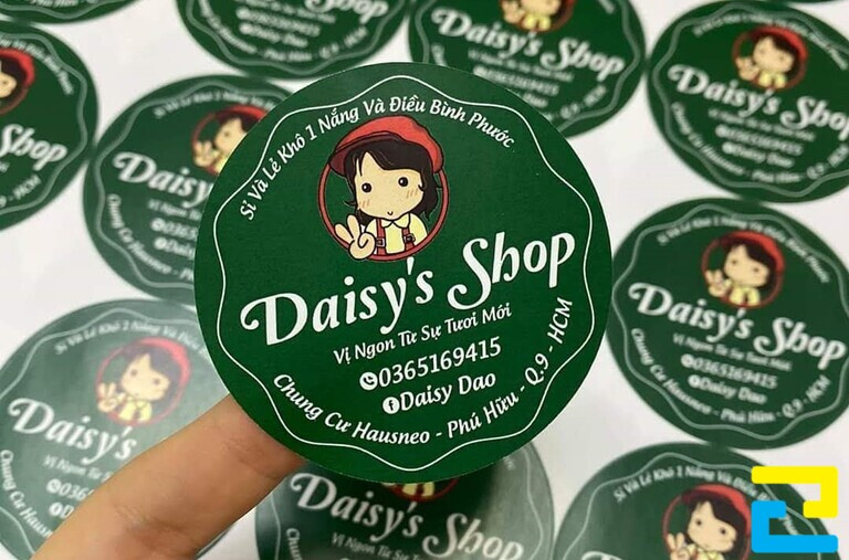 Mẫu logo dán trên sản phẩm đồ khô