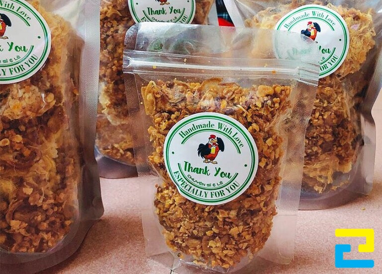 In logo dán sản phẩm khô gà