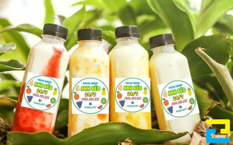 In logo dán trên chai sữa chua