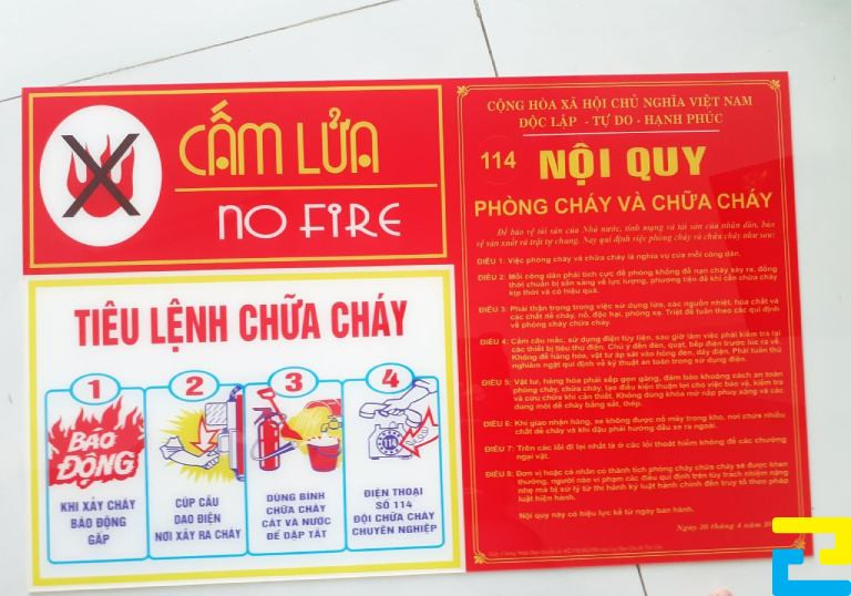 In uv tiêu lệnh chữa cháy