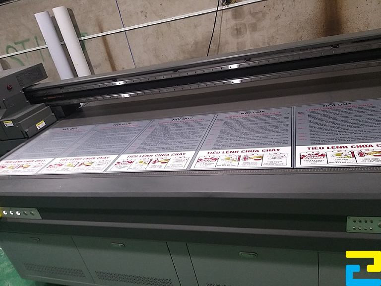 Quy trình nhận in uv tiêu lệnh chữa cháy