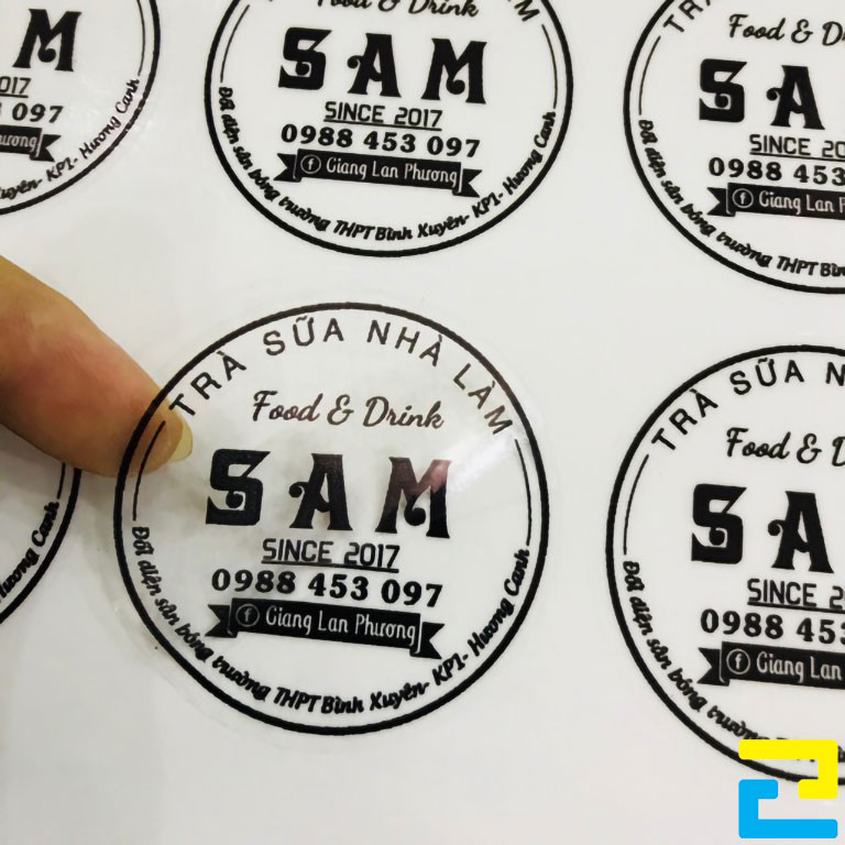 Mẫu In Tem Nhãn Decal Chống Nước Thiết Kế đẹp
