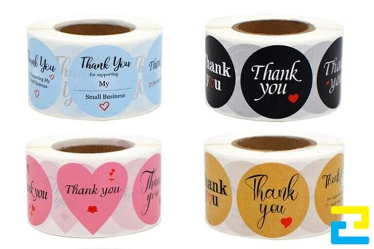 Mẫu in tem dán ly trà sữa dạng cuộn