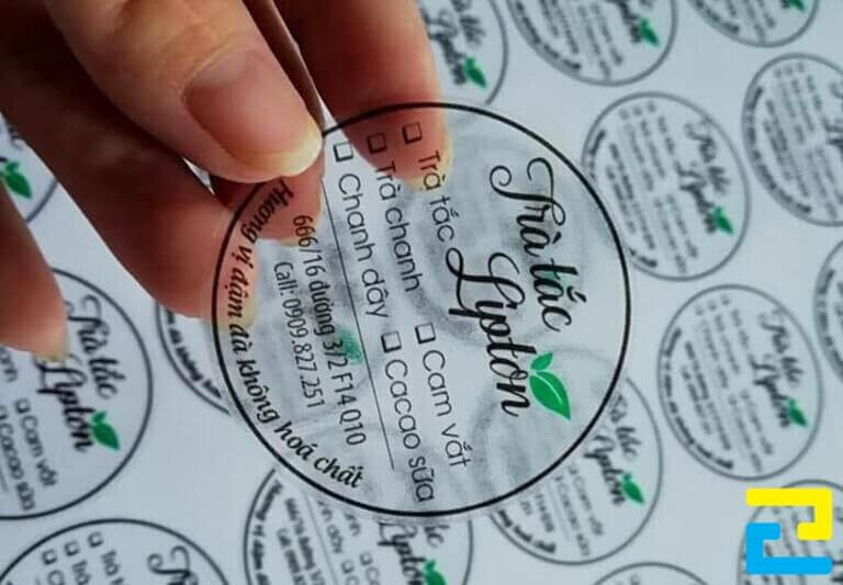 In tem ly trà sữa nhanh, in được đa dạng số lượng