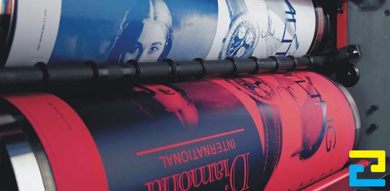 Quá trình in tem nhãn bằng máy in Offset sẽ được tiến hành in từng màu cho đến khi hết 4 màu