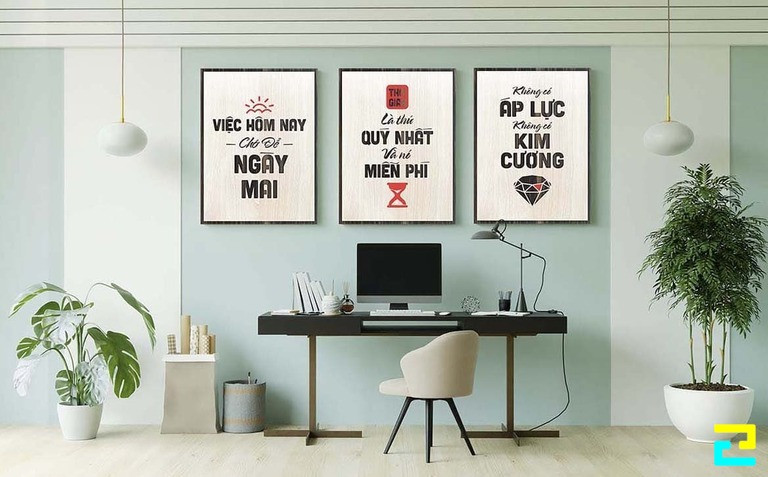 Mẫu tranh Slogan ngắn gọn nhưng tạo động lực làm việc cao