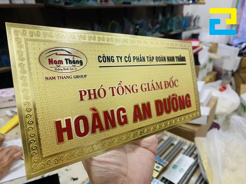 Biển chức danh inox