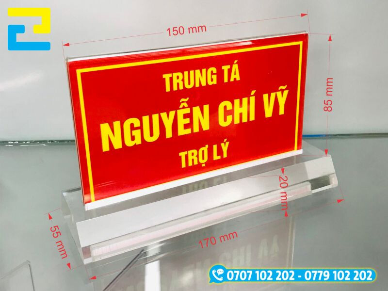Kích thước phổ biến của biến chức danh